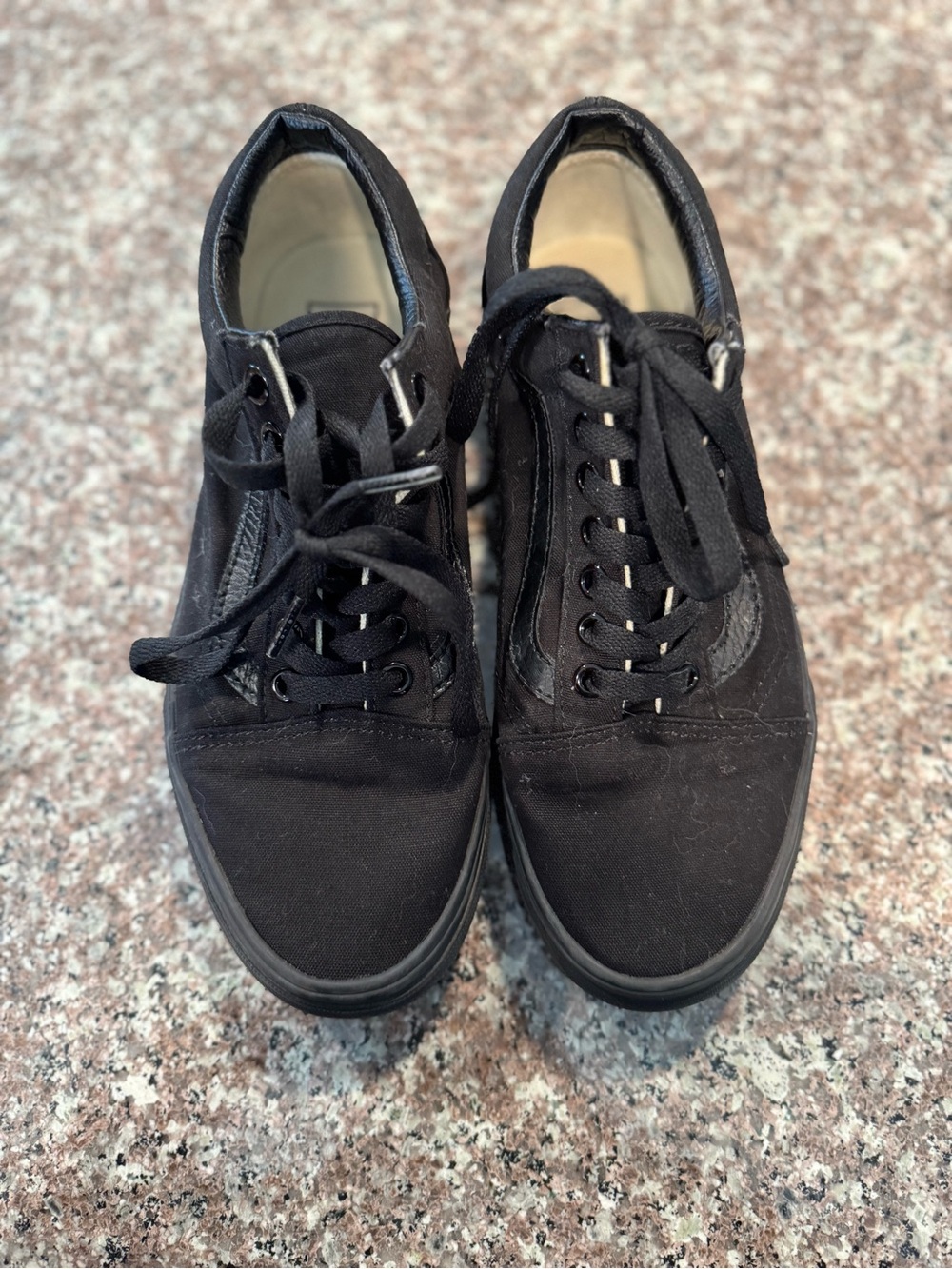 Vans Men's Black Canvas Low-Top Sneakers